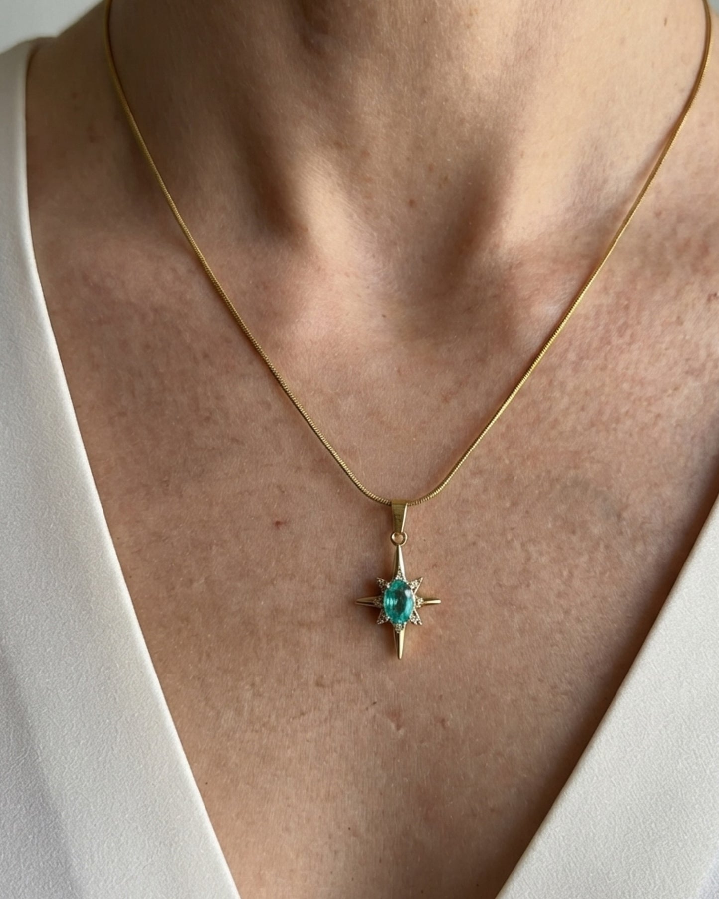 The Emerald Star Necklace