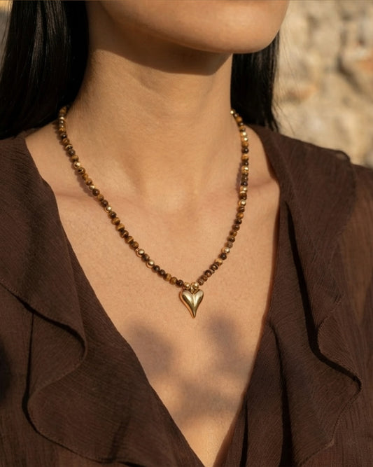 The Amber Heart Necklace