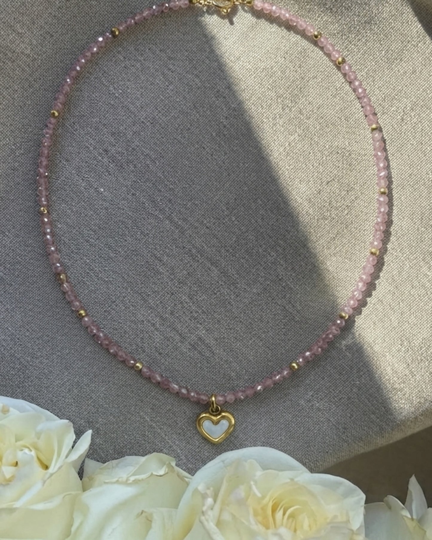 The Rosé Heart Necklace