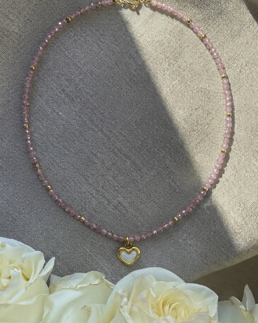 The Rosé Heart Necklace