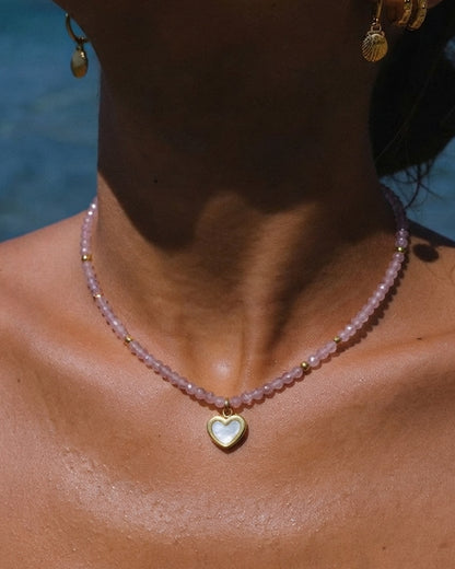 The Rosé Heart Necklace