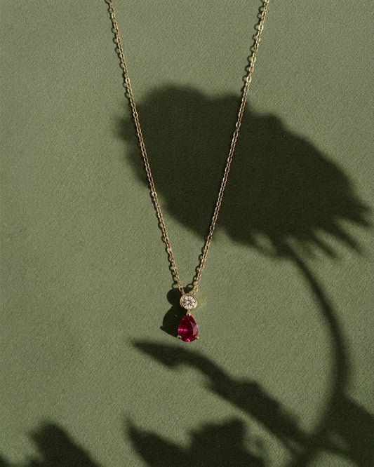 The Ruby Duo Necklace