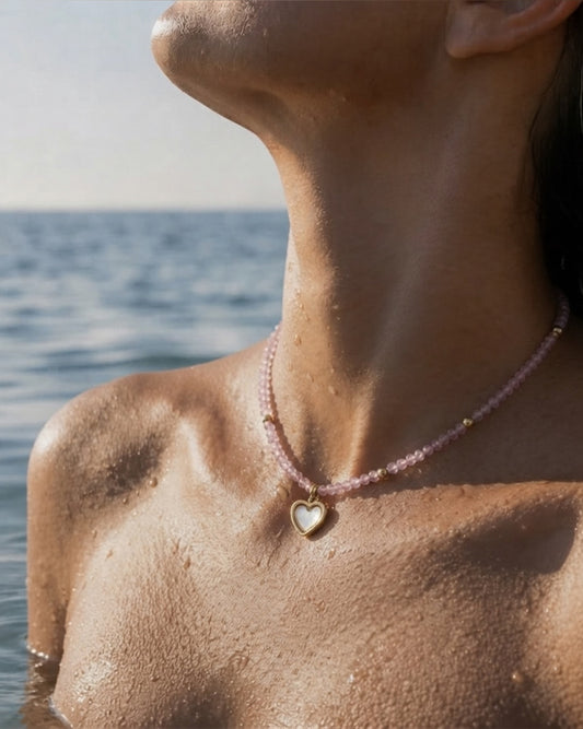 The Rosé Heart Necklace