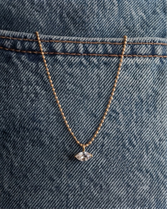Solitaire pendant necklace for women marquise India