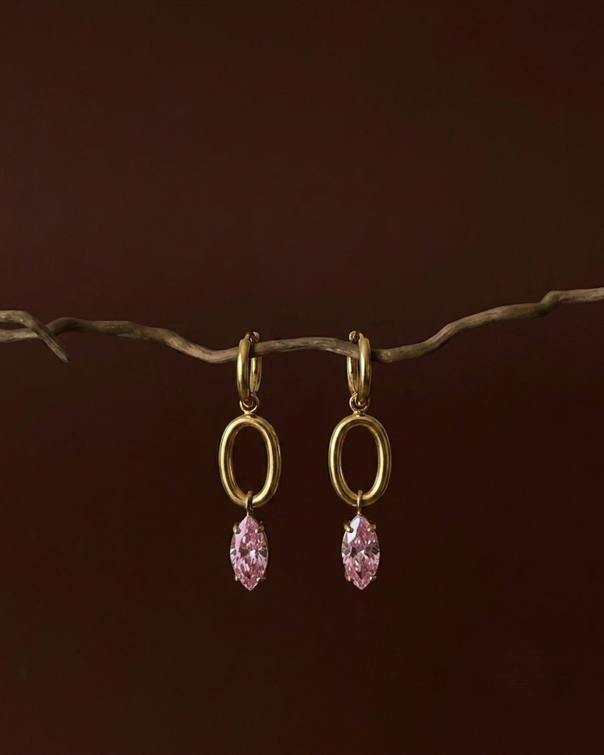 A gift that moves with soft elegance — The Blush Oval Drops