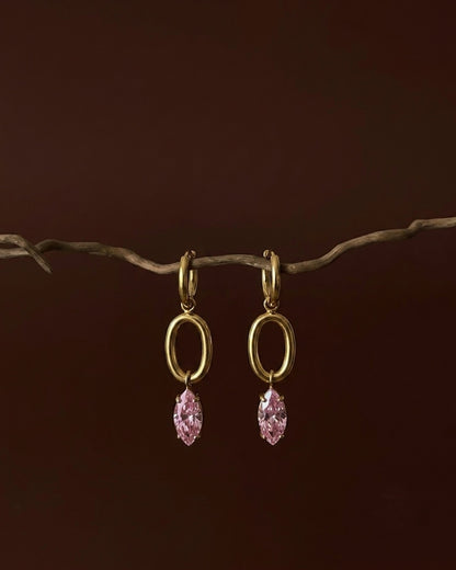 A gift that moves with soft elegance — The Blush Oval Drops