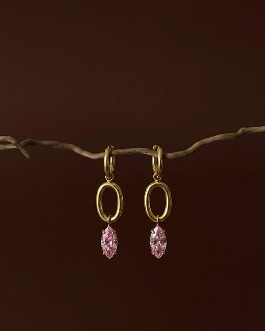 A gift that moves with soft elegance — The Blush Oval Drops