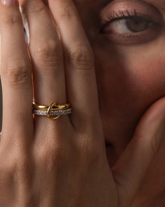 Everyday stacking ring solo or layered India – Zorelle