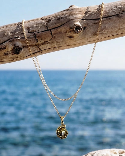 Affordable shell necklace crystal center India – Zorelle