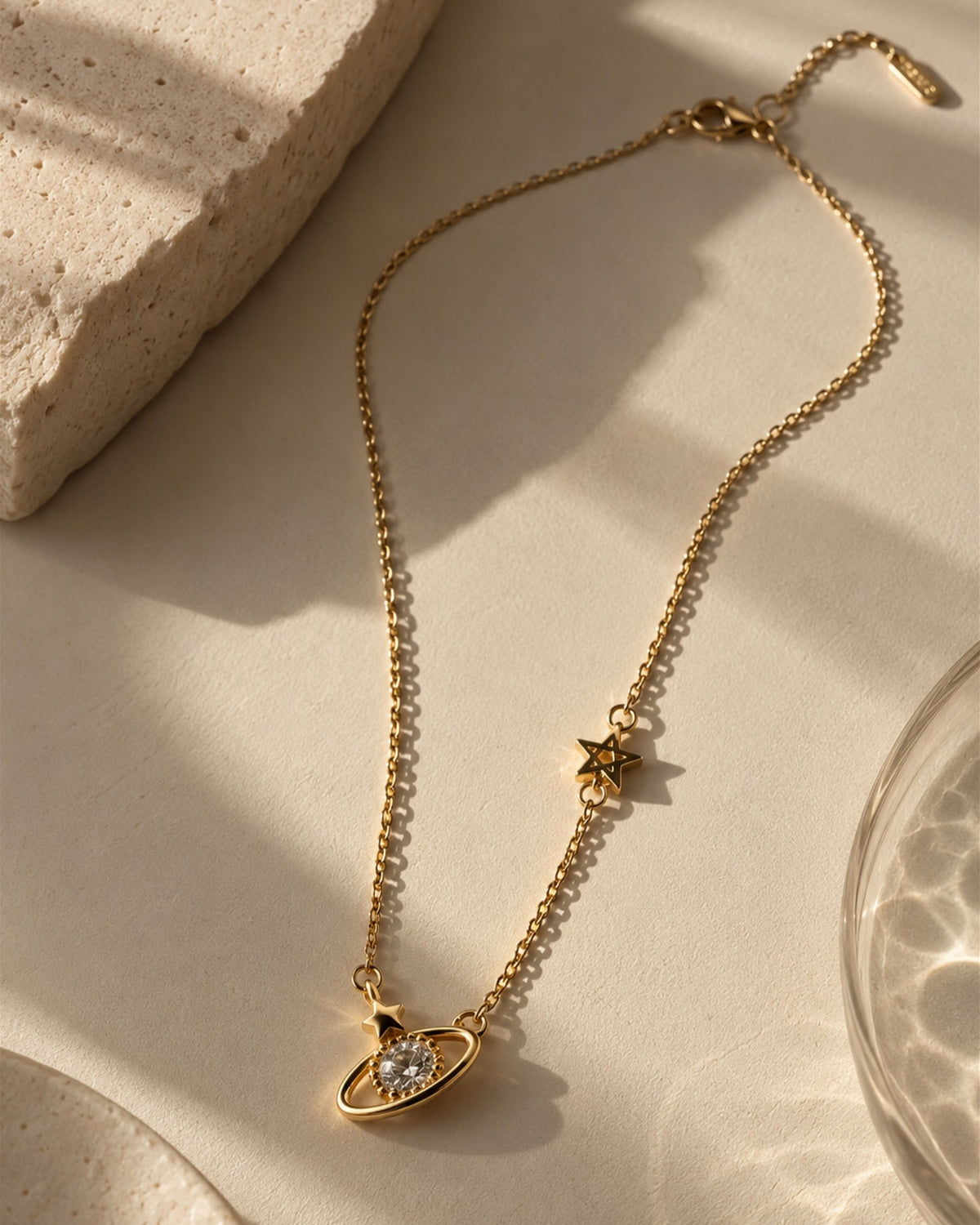 Affordable saturn necklace celestial India – Zorelle