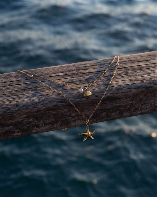 A gift like a small shoreline collection — The Sea Treasures Layered Necklace
